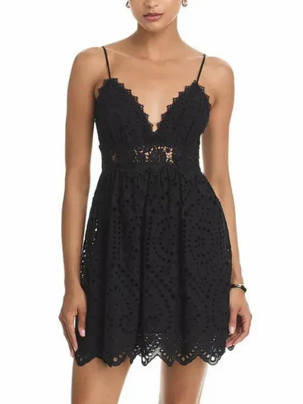 Generation Love Lilia Cotton Eyelet Mini Dress Size Small-MSRP$365